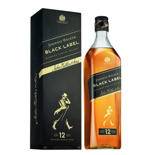 Johnnie Walker Black Label Aged 12 Year Old Blended Scotch Whisky